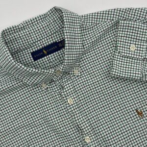 Ralph Lauren XXL Mens Plaid Check Button Down Long Sleeve Shirt Flesh Color Pony